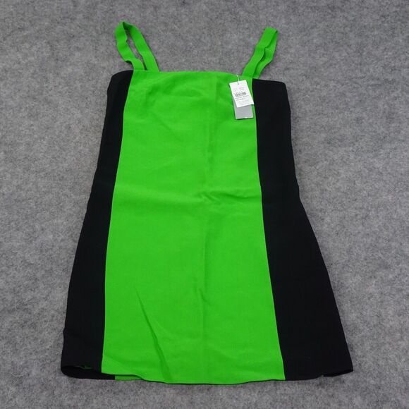 Ralph Lauren Dress Womens 6 Purple‎ Label Green Black Silk Lined Shift - Picture 1 of 13